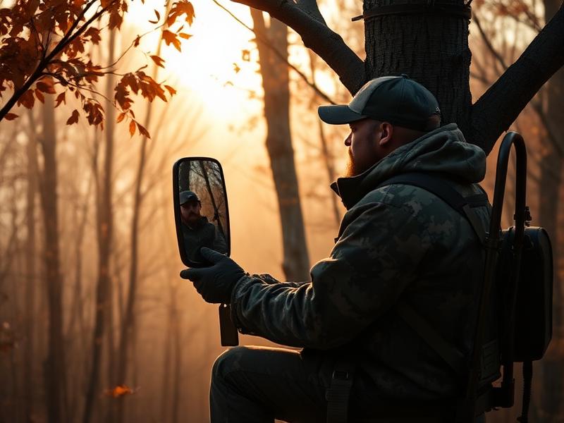 Hunter using Watcher Mirror in the field